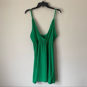 Boohoo Green Mini Dress Spaghetti Straps NWT 16